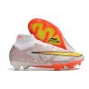 Nike Air Zoom Mercurial Superfly 9 Elite FG Blanc Or