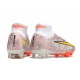 Nike Air Zoom Mercurial Superfly 9 Elite FG Blanc Or