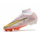 Nike Air Zoom Mercurial Superfly 9 Elite FG Blanc Or