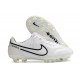 Chaussure Nike Tiempo Legend 9 Elite FG Blanc Noir