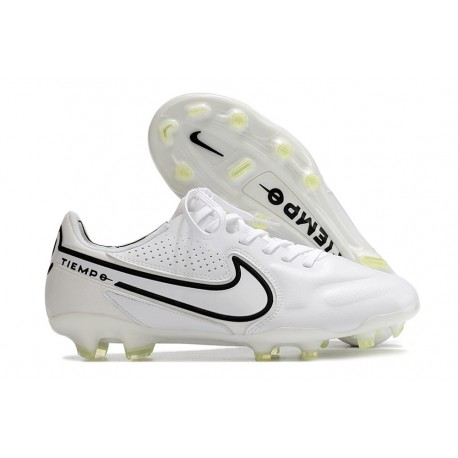 Chaussure Nike Tiempo Legend 9 Elite FG Blanc Noir