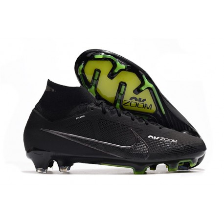 Nike Zoom Mercurial Superfly 9 Elite FG Shadow - Noir Gris Blanc Jaune Fluo