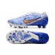 Nike - Zoom Mercurial Vapor 15 Elite AG-Pro Blanc Bleu Or