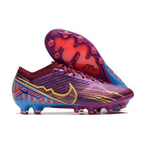 Nike - Zoom Mercurial Vapor 15 Elite AG-Pro KM Foncé Betterave Mtlc Vivid Or