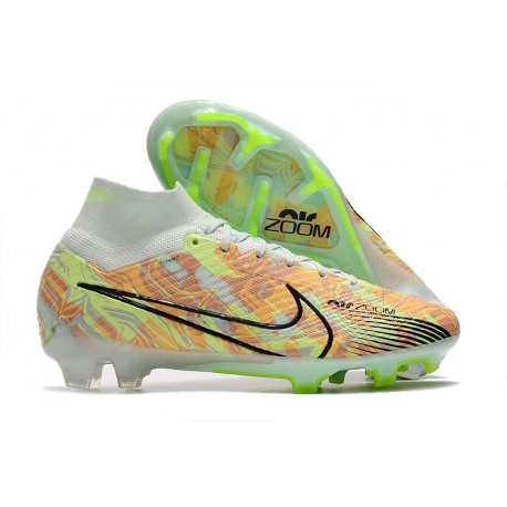 Nike Zoom Mercurial Superfly 9 Elite FG Homme Bonded -Vert Bleu Orange