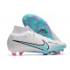 Nike Zoom Mercurial Superfly 9 Elite FG Homme Blanc Bleu