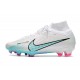 Nike Zoom Mercurial Superfly 9 Elite FG Homme Blanc Bleu