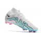 Nike Zoom Mercurial Superfly 9 Elite FG Homme Blanc Bleu