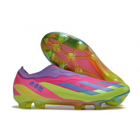 Nouvel adidas X Crazyfast.1 LL FG Korean Nights Son - Lucid Lemon Bleu Rose 