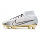 Nike Zoom Mercurial Superfly 9 Elite FG Homme Blanc Or Noir