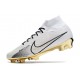 Nike Zoom Mercurial Superfly 9 Elite FG Homme Blanc Or Noir