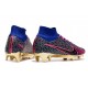 Nike Zoom Mercurial Superfly 9 Elite FG Homme Bleu Rouge