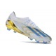Chaussure adidas X Crazyfast Messi.1 FG Blanc Bleu Or 