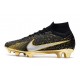 Nike Zoom Mercurial Superfly 9 Elite FG Homme Noir Or Blanc