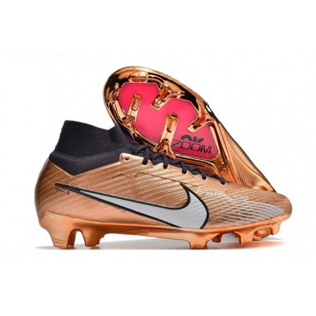 Nouvelle Nike Zoom Mercurial Superfly IX Elite FG Mbappe Cuivre Métallique