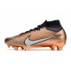 Nouvelle Nike Zoom Mercurial Superfly IX Elite FG Mbappe Cuivre Métallique