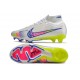 Nouvelle Nike Zoom Mercurial Superfly IX Elite FG Blanc Bleu Rose