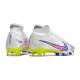 Nouvelle Nike Zoom Mercurial Superfly IX Elite FG Blanc Bleu Rose