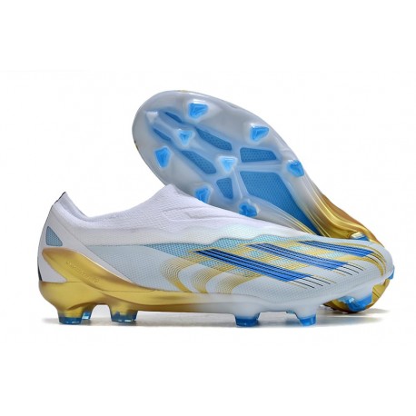 Nouvel adidas X Crazyfast.1 LL FG Blanc Bleu Or