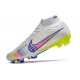 Nouvelle Nike Zoom Mercurial Superfly IX Elite FG Blanc Bleu Rose
