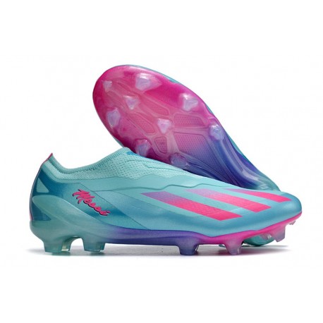 Nouvel adidas X Crazyfast.1 LL FG Messi X Miami Turquoise Rose