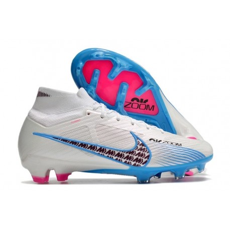 Nouvelle Nike Zoom Mercurial Superfly IX Elite FG Blanc Bleu