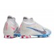 Nouvelle Nike Zoom Mercurial Superfly IX Elite FG Blanc Bleu