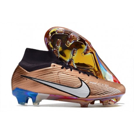 Nike Zoom Mercurial Superfly IX Elite FG Mbappe Cuivre Métallique
