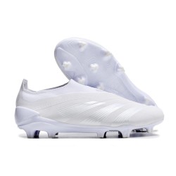 Adidas Predator Elite Laceless FG Nouvelle Blanc Argent Mét