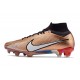 Nike Zoom Mercurial Superfly IX Elite FG Mbappe Cuivre Métallique