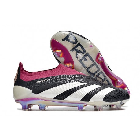 Adidas Predator Elite Laceless FG Nouvelle Noir Blanc Violet