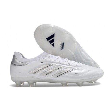 Crampons adidas Copa Pure 2+ Elite FG Blanc Blanc Argent Mét
