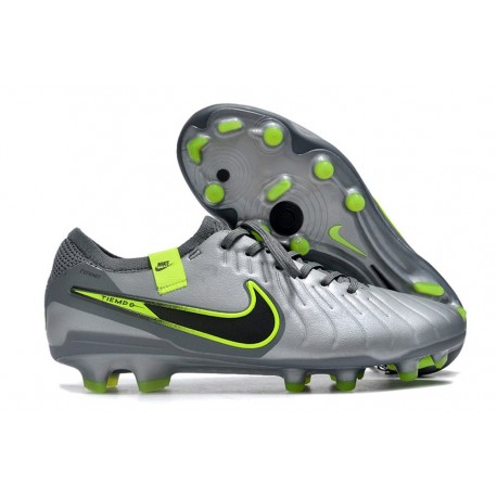 Nike Tiempo Legend X Elite FG Nouvelle Gris Noir Vert