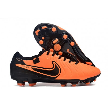 Nike Tiempo Legend X Elite FG Nouvelle Orange Noir