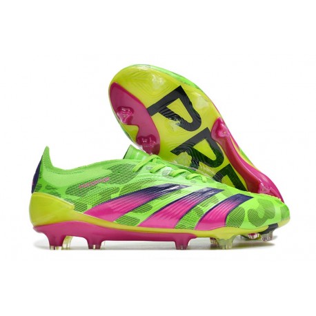 Adidas Predator Elite FG Vert Solaire Equipe Jaune Choc Equipe Citron Lucide