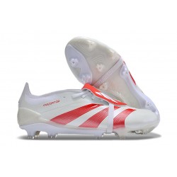 Adidas Predator Elite Tongue FG Crampon Blanc Rouge