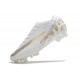 Chaussure Nike Zoom Mercurial Vapor 15 Elite FG Blanc Or