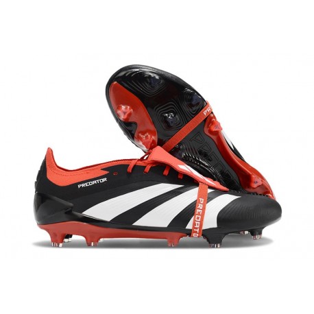 Chaussure Adidas Predator Elite FT FG Noir Blanc Rouge Solaire
