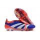 Chaussure Adidas Predator Elite FT FG Bleu Lucide Blanc Ftwr Rouge Solaire