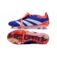 Chaussure Adidas Predator Elite FT FG Bleu Lucide Blanc Ftwr Rouge Solaire