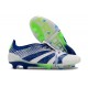 Chaussure Adidas Predator Elite FT FG Blanc Bleu 