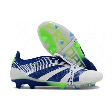 Chaussure Adidas Predator Elite FT FG Blanc Bleu 