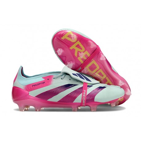 Chaussure Adidas Predator Elite FT FG Bleu Très Pâle Rose Lucide Jaune Semi Solaire