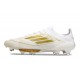 Crampons adidas F50 + Elite FG Day Spark - Blanc Doré