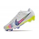 Nike Air Zoom Mercurial Vapor 15 Elite FG Blanc Bleu Rose