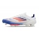 Crampons adidas F50 + Elite FG Advancement - Blanc Bleu Rouge 