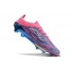 Crampons adidas F50 + Elite FG Bleu Solaire Blanc Ftwr Rose