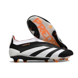 Adidas Predator Elite Laceless FG Nouvelle Noir Blanc Orange