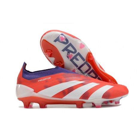 Adidas Predator Elite Laceless FG Nouvelle Rouge Blanc