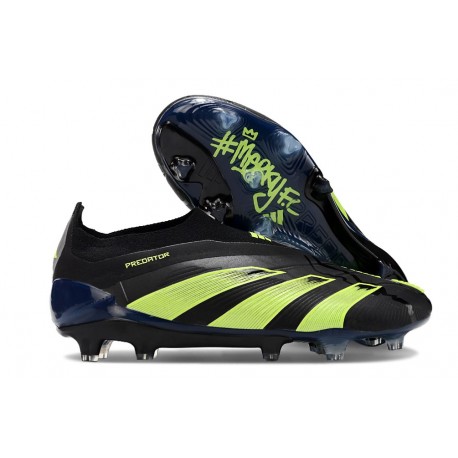 Adidas Predator Elite Laceless FG Nouvelle Noir Vert